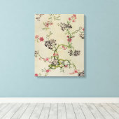 Zijdeontwerp van Anna Maria Garthwaite, 1740 Canvas Afdruk (Insitu (Houten vloer))