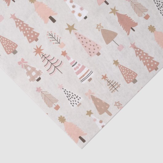 Zijdepapier Sapin Noël Rose Scandinave Tissuepapier (Detail)