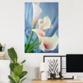 Zijdeparade White Calla Lily Fotografie Posters (Thuiskantoor)