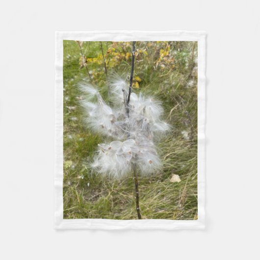 Zijdeplant | Vlinder | Fleece Deken (Voorkant)