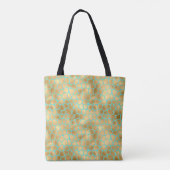 Zijdeprint mint en goud tote bag (Achterkant)