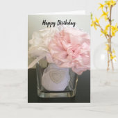 Zijderende bloemen in een Vase Kaart (Gele Bloem)