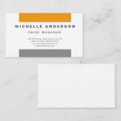 Zijdermoderne Oranje minimalistische zijderoute Visitekaartje (Voorkant / Achterkant)