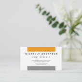 Zijdermoderne Oranje minimalistische zijderoute Visitekaartje (Staand voorkant)