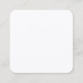 Zijderoute, eenvoudige vorm vierkante visitekaartje (Achterkant)