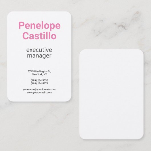 Zijderoute, eenvoudige vorm visitekaartje (Voorkant / Achterkant)