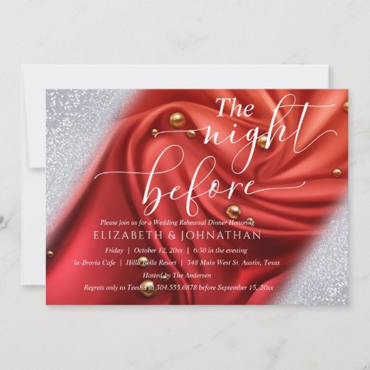 Zijderoute Rood de nacht voor het repetitief eten Kaart (Voorkant)