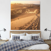 Zijderoute Woestijn Landschap Typografie Kunst Canvas Afdruk (Insitu (Slaapkamer))