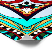 zijderupskarakter of vierkant voorontwerp van zijd poster (Hoek)