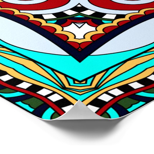 zijderupskarakter of vierkant voorontwerp van zijd poster (Hoek)