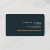 Zijderzijde Eenvoudig Oranje blauw grijs minimalis Visitekaartje (Achterkant)