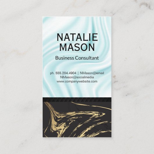 Zijderzijde | Monogram | Marmer Visitekaartje (Achterkant)