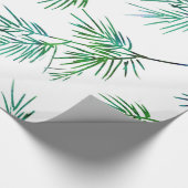 Zijderzijde patroon 'Pine Branches' Cadeaupapier (Hoek)