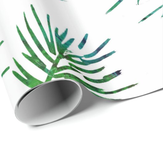 Zijderzijde patroon 'Pine Branches' Cadeaupapier (Rol Hoek)