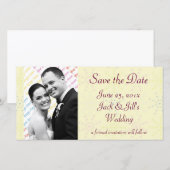 Zijdetonen Crème Bewaar de Datum Save The Date (Voorkant / Achterkant)