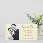 Zijdetonen Crème Bewaar de Datum Save The Date (Staand voorkant)