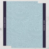 Zijdevernis | Ontvanger divider | Blauwe Floral (Voorkant / Achterkant)