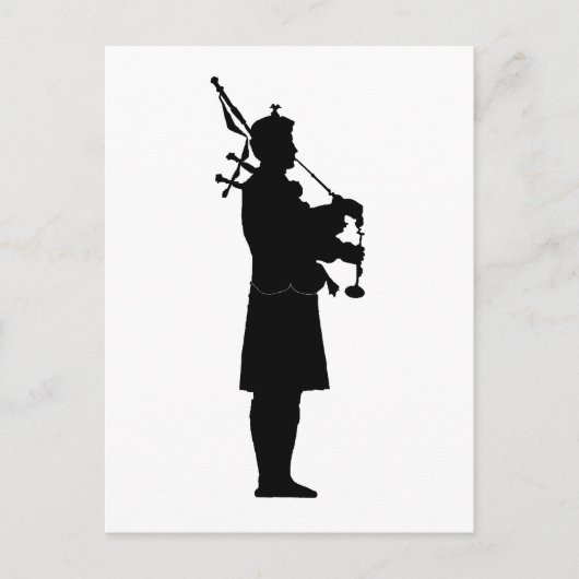 Zijdewinddoedelzakspeler Silhouet Briefkaart (Voorkant)
