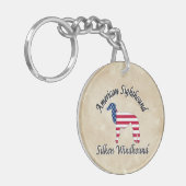 Zijdewindhond - Amerikaanse zichtjager  Sleutelhanger (Voorkant Links)