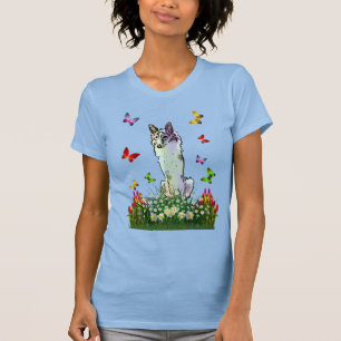 Zijdewindhond Bloemenpleister T-shirt