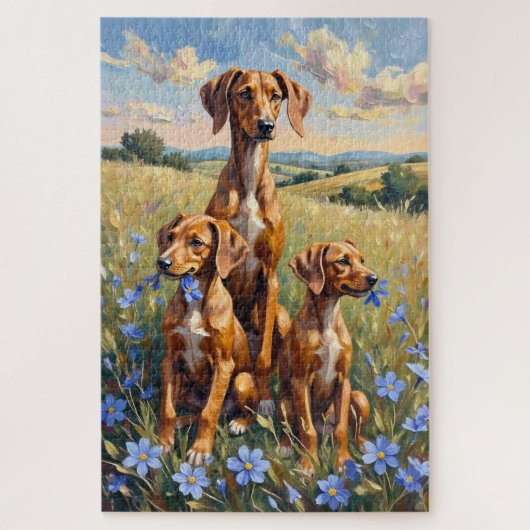 Zijdewindhond Korenbloemwei Kunst Legpuzzel (Verticaal)