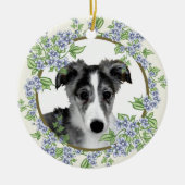 Zijdewindhond Puppy  Keramisch Ornament (Voorkant)