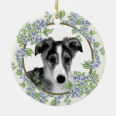Zijdewindhond Puppy  Keramisch Ornament (Achterkant)