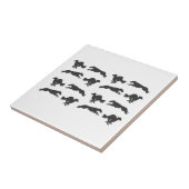 Zijdewindhonden Rennen Tegeltje (Zijkant)