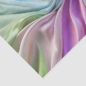 Zijdezachte satijnstof in verloopkleuren tissuepapier (Detail)