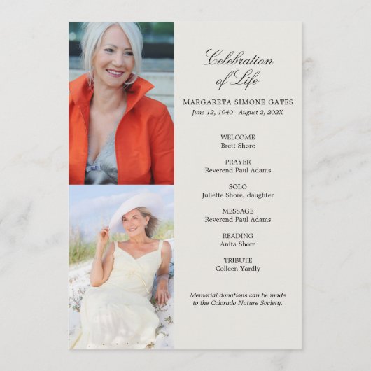 Zijfoto's Viering van het programma Life Flat Programmakaart (Voorkant)