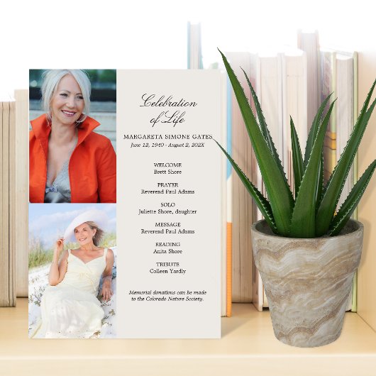 Zijfoto's Viering van het programma Life Flat Programmakaart