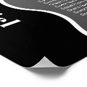 Zijgolf Zwart Wit Foto Trouwstoel Grafiek Poster (Hoek)