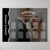 Zijgolf Zwart Wit Foto Trouwstoel Grafiek Poster (Voorkant)