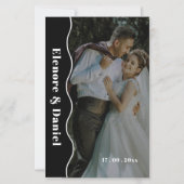 zijgolf | Zwart Wit | Fotohuwelijksprogramma (Voorkant)