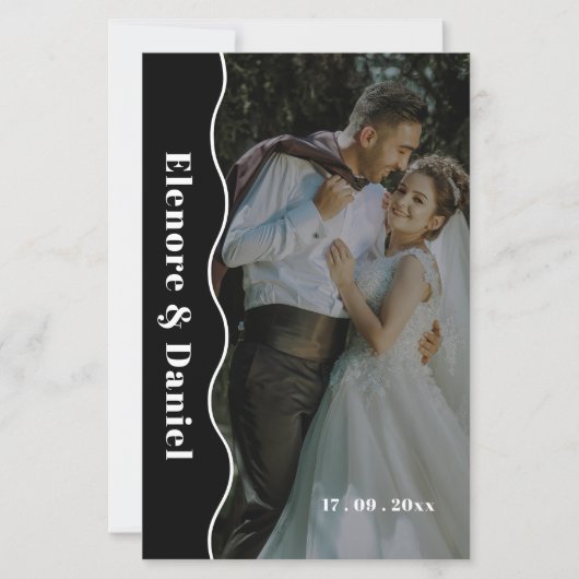 zijgolf | Zwart Wit | Fotohuwelijksprogramma (Voorkant)