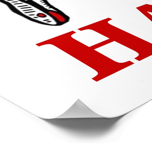 ZijHawk Volleyball Mascot Poster (Hoek)