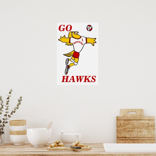ZijHawk Volleyball Mascot Poster (Keuken)