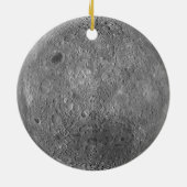 Zijkant aarde en verafgelegen kant van moonversier keramisch ornament (Achterkant)