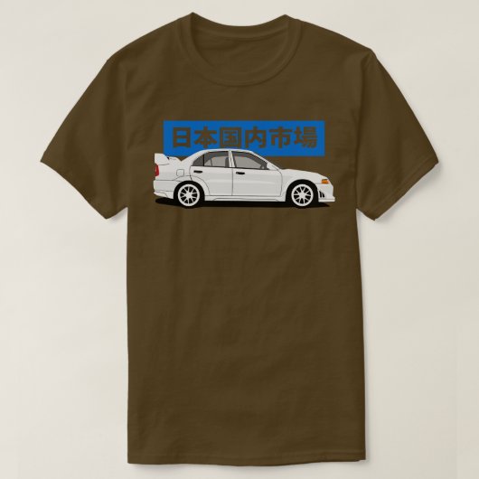 Zijkant Uitzicht Lancer EVO6 T-shirt (Design voorkant)