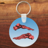 Zijkant uitzicht van de botten van de poten - rood sleutelhanger (Voorkant)
