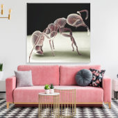 Zijkant uitzicht van een mier canvas afdruk (Insitu (Woonkamer))