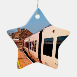 Zijkant van de trein keramisch ornament