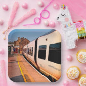 Zijkant van de trein papieren bordje (Feest)