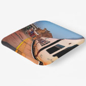 Zijkant van de trein papieren bordje (Gebogen)