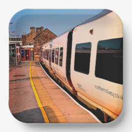 Zijkant van de trein papieren bordje