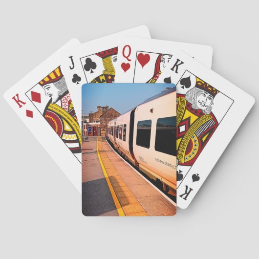 Zijkant van de trein pokerkaarten (Achterkant)