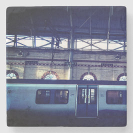 Zijkant van de trein stenen onderzetter