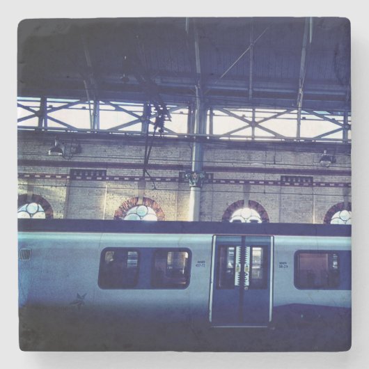 Zijkant van de trein stenen onderzetter (Voorkant)