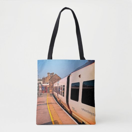 Zijkant van een trein tote bag (Voorkant)