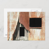 Zijkant van het oude raam van het Barn-gebouw Robu Briefkaart (Voorkant / Achterkant)